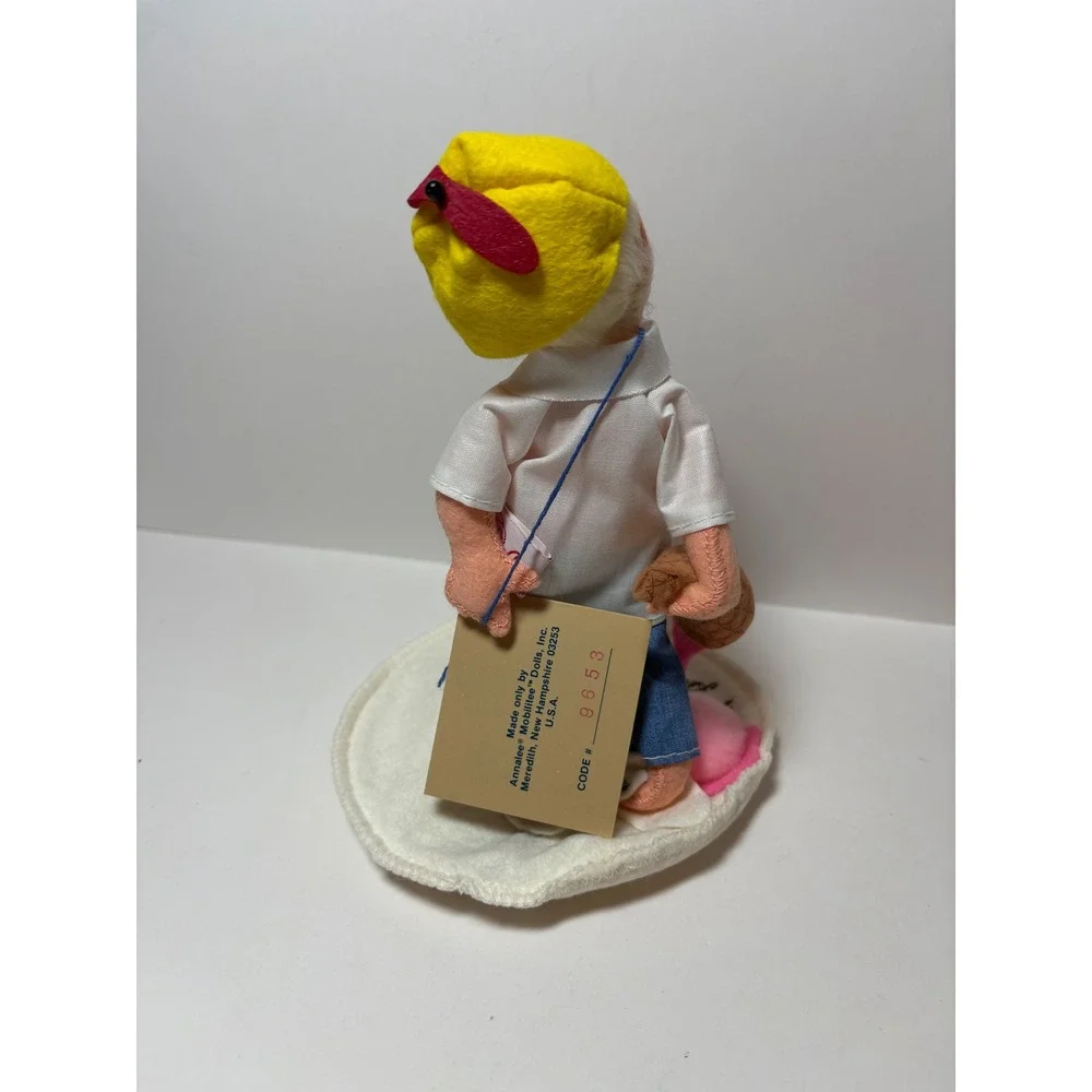 Annalee Mobilitee 1993 10th Anniversary Doll Society Boy w Ice Cream w Pin & Bag